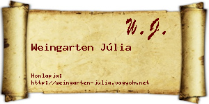 Weingarten Júlia névjegykártya